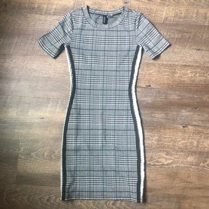 Black and white plaid dress